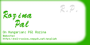rozina pal business card